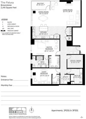 Floorplan of Trinity Terrace, Assisted Living, Nursing Home, Independent Living, CCRC, Fort Worth, TX 10