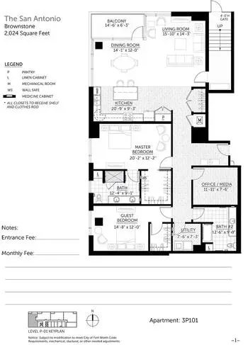 Floorplan of Trinity Terrace, Assisted Living, Nursing Home, Independent Living, CCRC, Fort Worth, TX 12