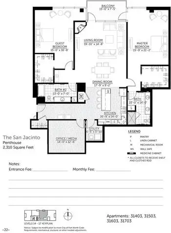Floorplan of Trinity Terrace, Assisted Living, Nursing Home, Independent Living, CCRC, Fort Worth, TX 13