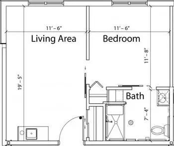 Floorplan of Riverside Senior Life at Kankakee, Assisted Living, Nursing Home, Independent Living, CCRC, Kankakee, IL 5