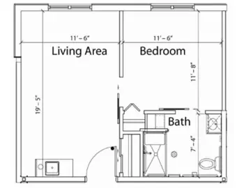 Floorplan of Riverside Senior Life at Kankakee, Assisted Living, Nursing Home, Independent Living, CCRC, Kankakee, IL 4
