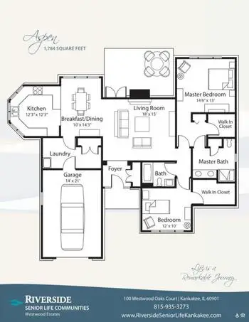 Floorplan of Riverside Senior Life at Kankakee, Assisted Living, Nursing Home, Independent Living, CCRC, Kankakee, IL 6