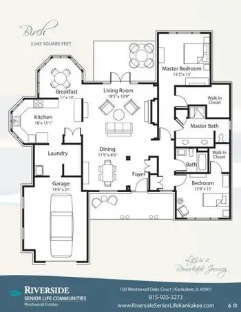Floorplan of Riverside Senior Life at Kankakee, Assisted Living, Nursing Home, Independent Living, CCRC, Kankakee, IL 7
