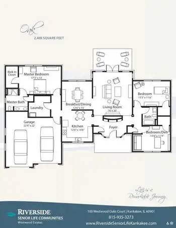 Floorplan of Riverside Senior Life at Kankakee, Assisted Living, Nursing Home, Independent Living, CCRC, Kankakee, IL 8