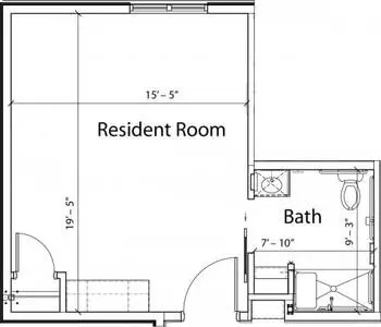 Floorplan of Riverside Senior Life at Kankakee, Assisted Living, Nursing Home, Independent Living, CCRC, Kankakee, IL 15