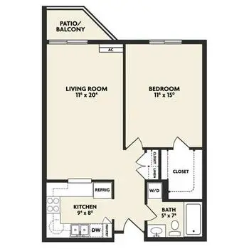 Floorplan of The Willows at Westborough, Assisted Living, Nursing Home, Independent Living, CCRC, Westborough, MA 1