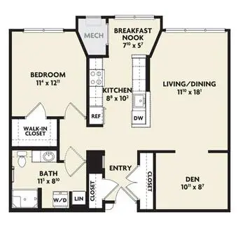 Floorplan of The Willows at Worcester, Assisted Living, Nursing Home, Independent Living, CCRC, Worcester, MA 2
