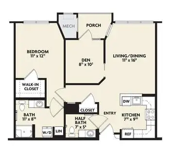Floorplan of The Willows at Worcester, Assisted Living, Nursing Home, Independent Living, CCRC, Worcester, MA 3