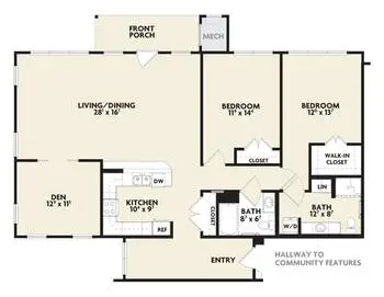 Floorplan of The Willows at Worcester, Assisted Living, Nursing Home, Independent Living, CCRC, Worcester, MA 4
