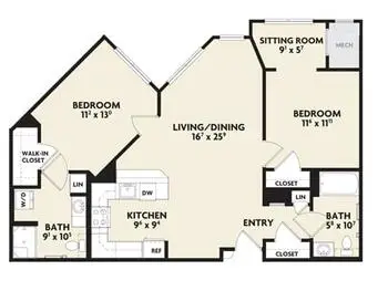 Floorplan of The Willows at Worcester, Assisted Living, Nursing Home, Independent Living, CCRC, Worcester, MA 6