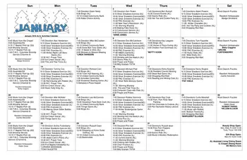 Activity Calendar of Martha Franks Retirement Community, Assisted Living, Nursing Home, Independent Living, CCRC, Laurens, SC 3