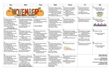 Activity Calendar of Martha Franks Retirement Community, Assisted Living, Nursing Home, Independent Living, CCRC, Laurens, SC 8