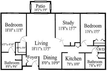 Floorplan of Fountain View Village, Assisted Living, Nursing Home, Independent Living, CCRC, Fountain Hills, AZ 8