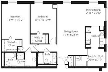 Floorplan of Lincolnwood Place, Assisted Living, Nursing Home, Independent Living, CCRC, Lincolnwood, IL 1