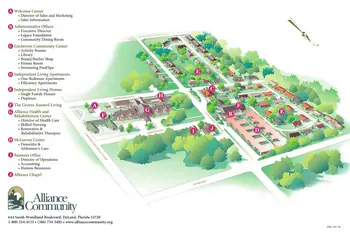 Campus Map of Alliance Community, Assisted Living, Nursing Home, Independent Living, CCRC, Deland, FL 1