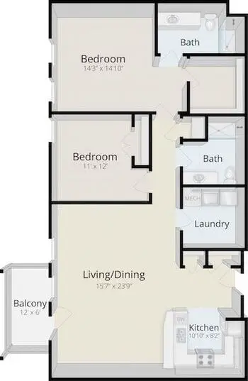 Floorplan of Simpson House, Assisted Living, Nursing Home, Independent Living, CCRC, Philadelphia, PA 1