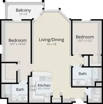 Floorplan of Simpson House, Assisted Living, Nursing Home, Independent Living, CCRC, Philadelphia, PA 4