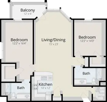 Floorplan of Simpson House, Assisted Living, Nursing Home, Independent Living, CCRC, Philadelphia, PA 6