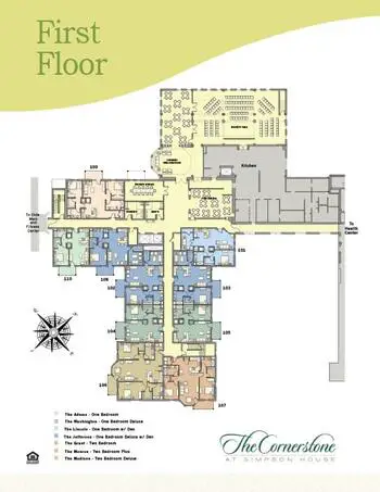 Campus Map of Simpson House, Assisted Living, Nursing Home, Independent Living, CCRC, Philadelphia, PA 2