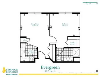 Floorplan of Simpson Meadows, Assisted Living, Nursing Home, Independent Living, CCRC, Downingtown, PA 16