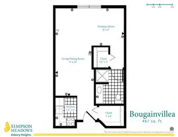 Floorplan of Simpson Meadows, Assisted Living, Nursing Home, Independent Living, CCRC, Downingtown, PA 6