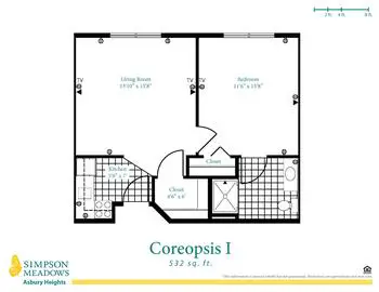 Floorplan of Simpson Meadows, Assisted Living, Nursing Home, Independent Living, CCRC, Downingtown, PA 8