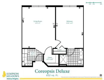 Floorplan of Simpson Meadows, Assisted Living, Nursing Home, Independent Living, CCRC, Downingtown, PA 10