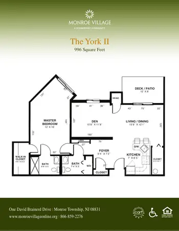 Floorplan of Monroe Village, Assisted Living, Nursing Home, Independent Living, CCRC,  Monroe Township, NJ 13