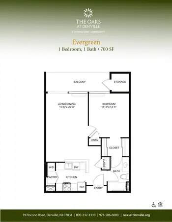 Floorplan of Oaks at Denville, Assisted Living, Nursing Home, Independent Living, CCRC, Denville, NJ 3