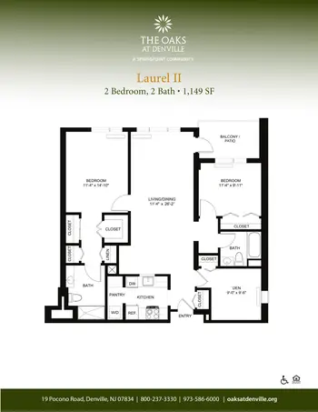 Floorplan of Oaks at Denville, Assisted Living, Nursing Home, Independent Living, CCRC, Denville, NJ 6