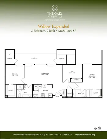 Floorplan of Oaks at Denville, Assisted Living, Nursing Home, Independent Living, CCRC, Denville, NJ 14