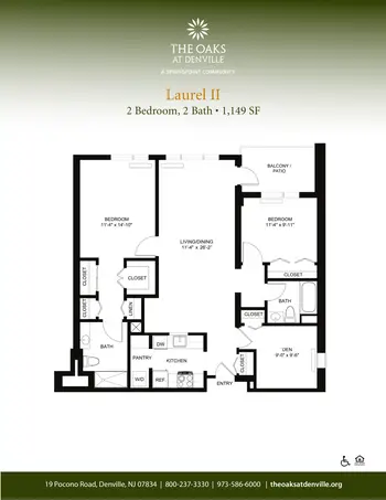 Floorplan of Oaks at Denville, Assisted Living, Nursing Home, Independent Living, CCRC, Denville, NJ 18