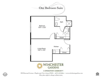 Floorplan of Winchester Gardens, Assisted Living, Nursing Home, Independent Living, CCRC, Maplewood, NJ 2