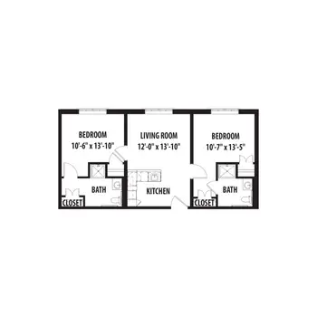 Floorplan of The Buckingham, Assisted Living, Nursing Home, Independent Living, CCRC, Houston, TX 3