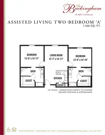 Floorplan of The Buckingham, Assisted Living, Nursing Home, Independent Living, CCRC, Houston, TX 6