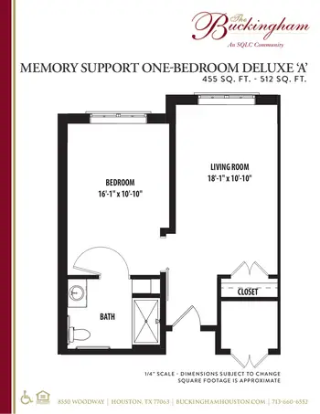 Floorplan of The Buckingham, Assisted Living, Nursing Home, Independent Living, CCRC, Houston, TX 20