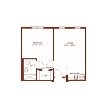 Floorplan of Dallas Edgemere, Assisted Living, Nursing Home, Independent Living, CCRC, Dallas, TX 1