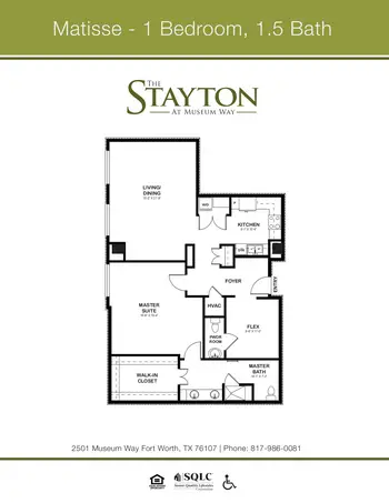 Floorplan of The Stayton, Assisted Living, Nursing Home, Independent Living, CCRC, Fort Worth, TX 17
