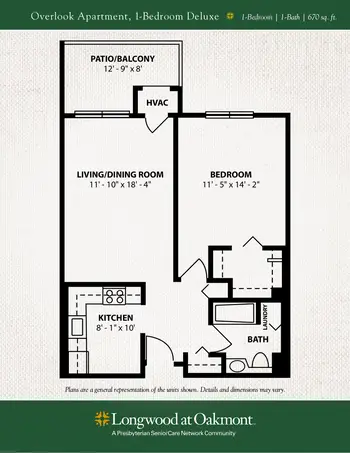Floorplan of Longwood at Oakmont, Assisted Living, Nursing Home, Independent Living, CCRC, Verona, PA 13