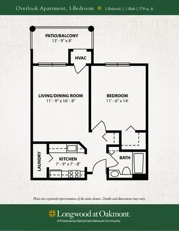 Floorplan of Longwood at Oakmont, Assisted Living, Nursing Home, Independent Living, CCRC, Verona, PA 14
