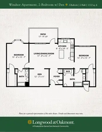 Floorplan of Longwood at Oakmont, Assisted Living, Nursing Home, Independent Living, CCRC, Verona, PA 17