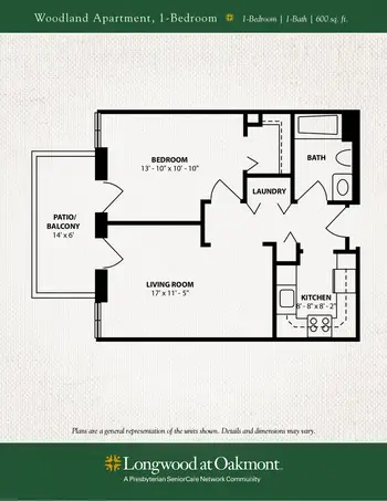 Floorplan of Longwood at Oakmont, Assisted Living, Nursing Home, Independent Living, CCRC, Verona, PA 20