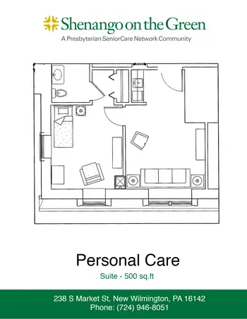 Floorplan of Shenango on the Green, Assisted Living, Nursing Home, Independent Living, CCRC, New Wilmington, PA 10