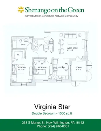 Floorplan of Shenango on the Green, Assisted Living, Nursing Home, Independent Living, CCRC, New Wilmington, PA 11