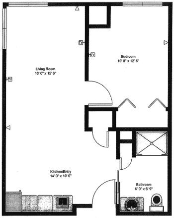 Floorplan of Wesley Towers, Assisted Living, Nursing Home, Independent Living, CCRC, Hutchinson, KS 3