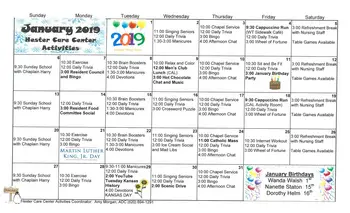 Activity Calendar of Wesley Towers, Assisted Living, Nursing Home, Independent Living, CCRC, Hutchinson, KS 13