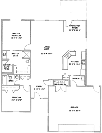 Floorplan of Wesley Towers, Assisted Living, Nursing Home, Independent Living, CCRC, Hutchinson, KS 6