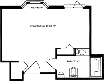 Floorplan of Wesley Towers, Assisted Living, Nursing Home, Independent Living, CCRC, Hutchinson, KS 9