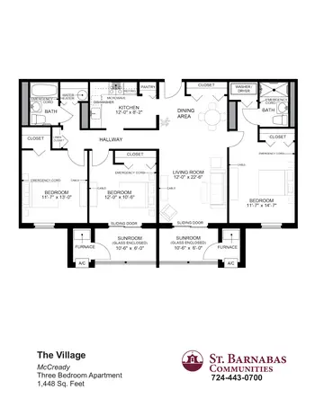 Floorplan of The Village, Assisted Living, Nursing Home, Independent Living, CCRC, Gibsonia, PA 3