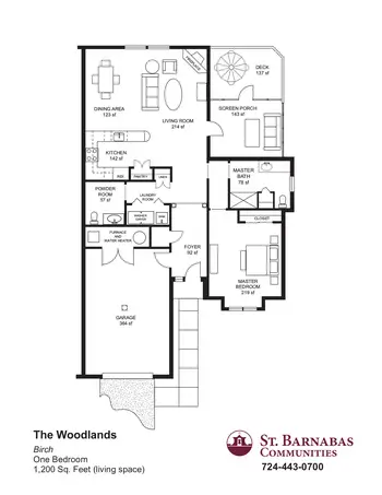 Floorplan of The Woodlands, Assisted Living, Nursing Home, Independent Living, CCRC, Valencia, PA 2